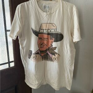 “Gucci” Cream Graphic T-Shirt, Size M